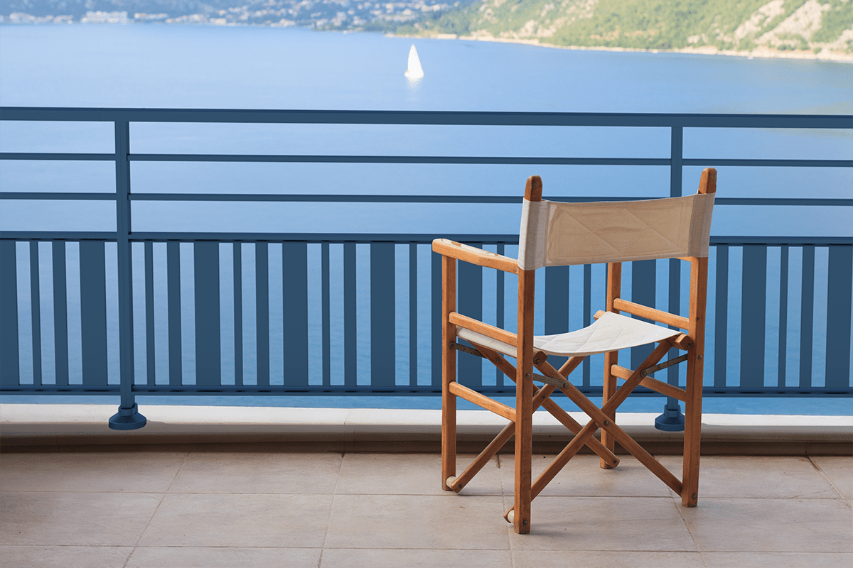 Garde-corps alu gamme Signature modèle Marin - Bleu canon