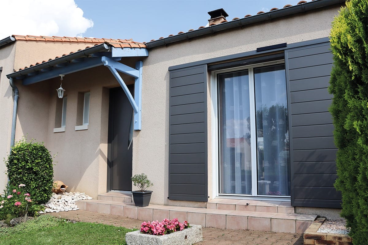 Volets coulissants gamme Élégance modèle Diamant - RAL2900