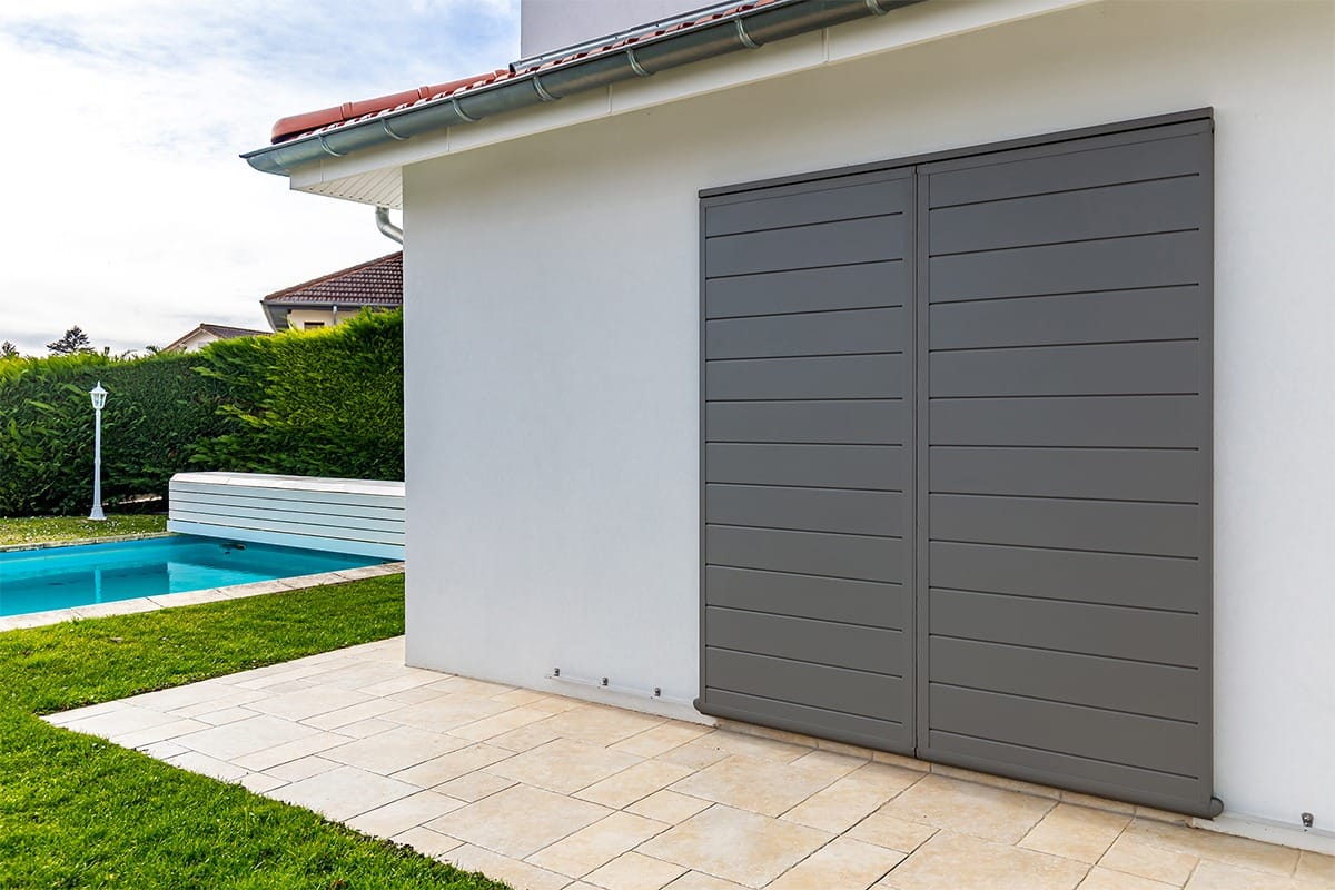 Volets coulissants gamme Exclusive modèle Annapurna - RAL9007