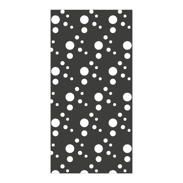 Tôle perforée décor bulles de savon vertical