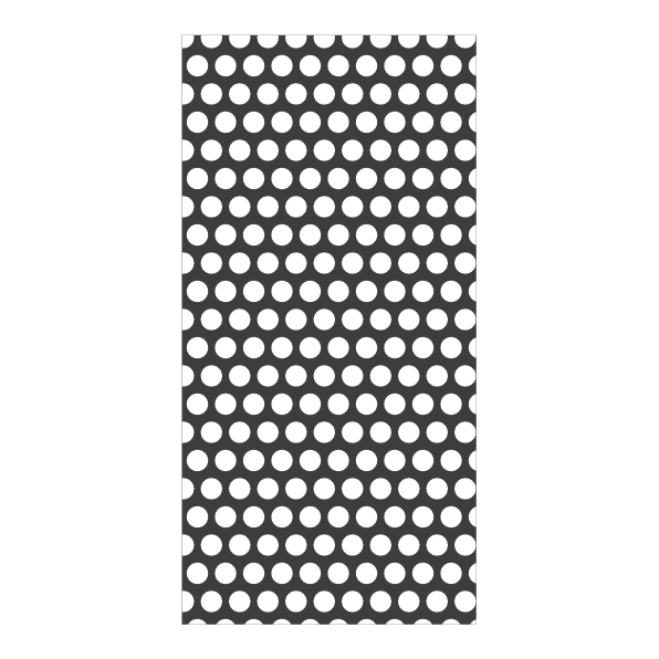 Tôle perforée décor rond vertical