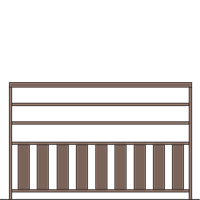 Garde-corps Cambria 80 2 lisses